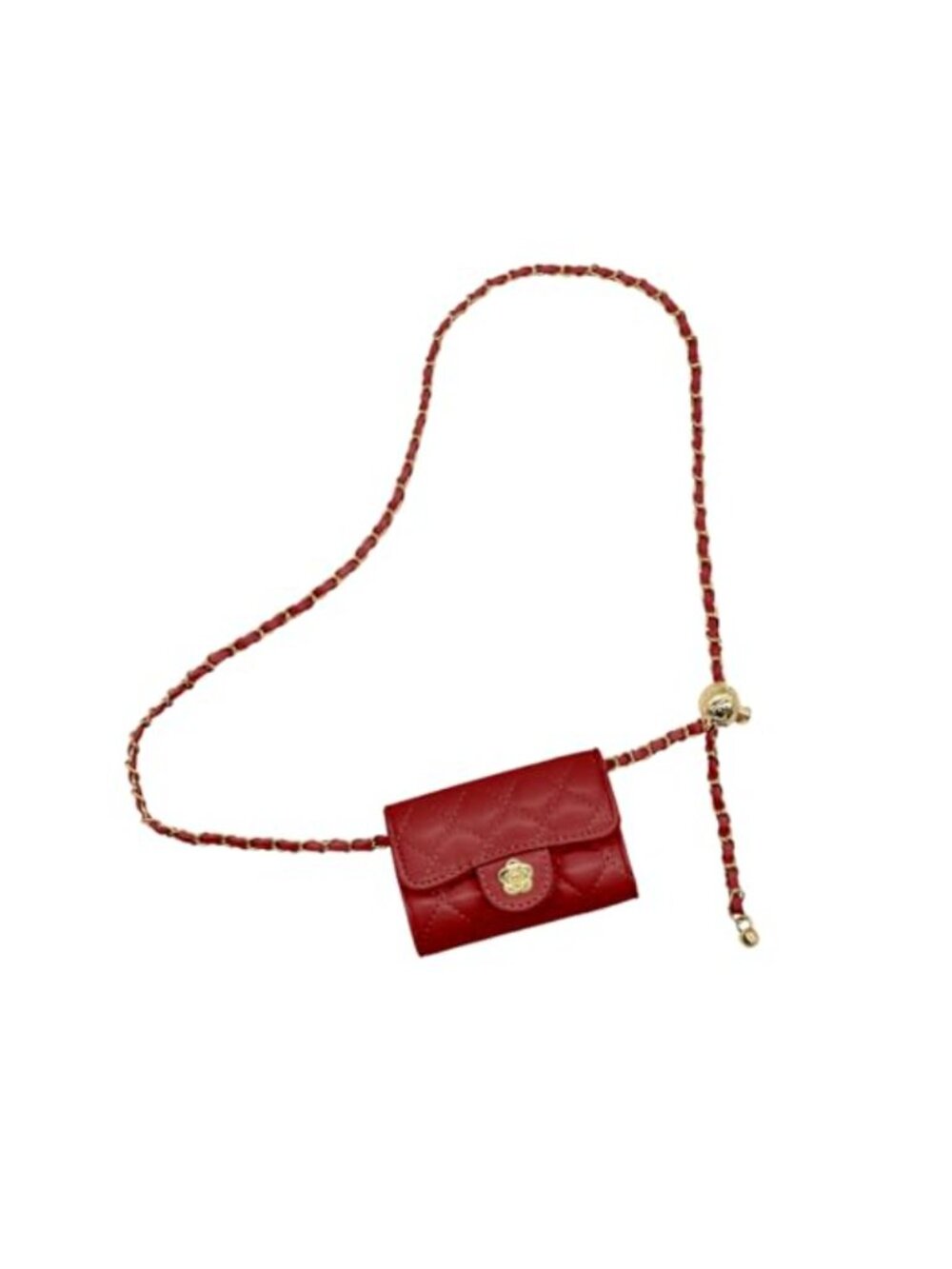 PU Leather Belt Bag Quilted Crossbody Waist Pack Mini Evening Handbag